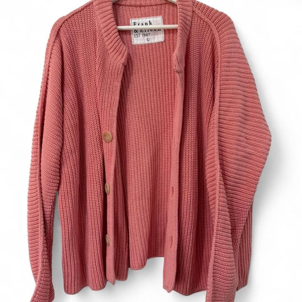 Frank & Eileen Women's Pink Cardigan Size L - Picture 3 of 5